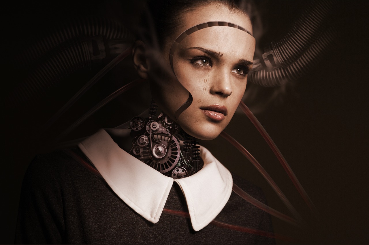 robot, woman, face, cry, sad, artificial intelligence, future, machine, digital, technology, robotics, girl, human, android, circuit board, binary, connections, cyborg, digitization, science fiction, sad girl, ai