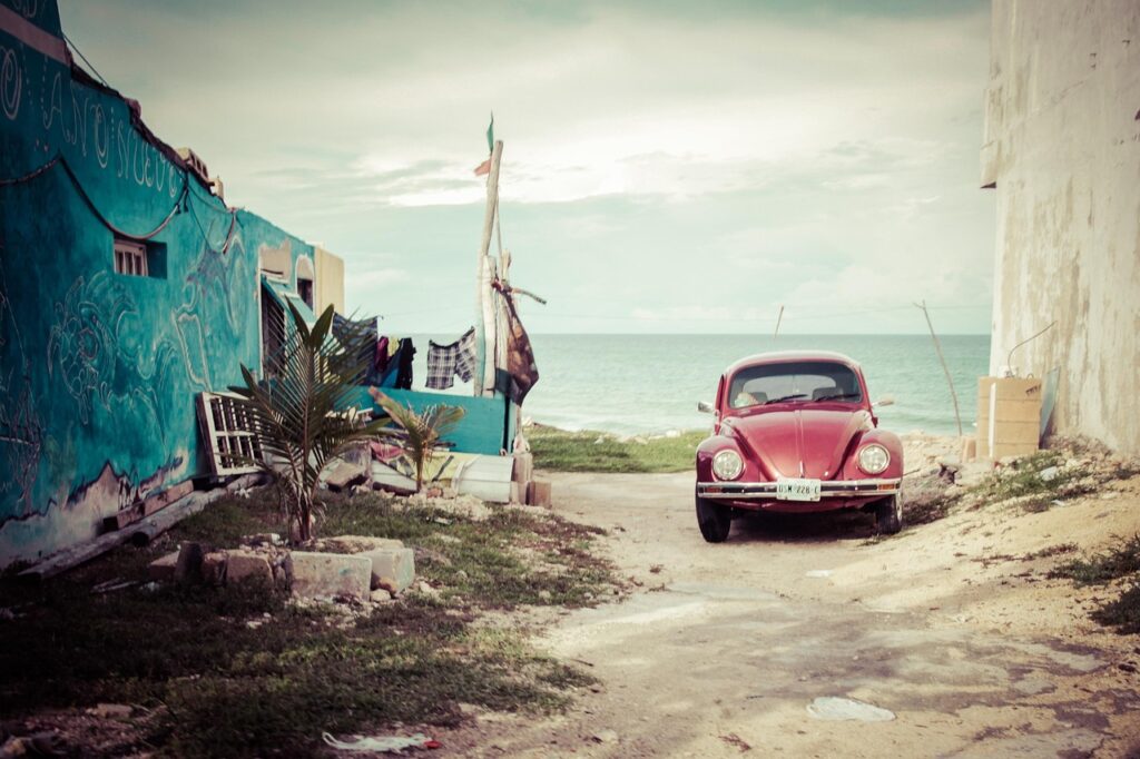 car, volkswagen, old, beetle, mexico, vehicle, vw beetle, red car, automobile, car wallpapers, automotive, transportation, parked car