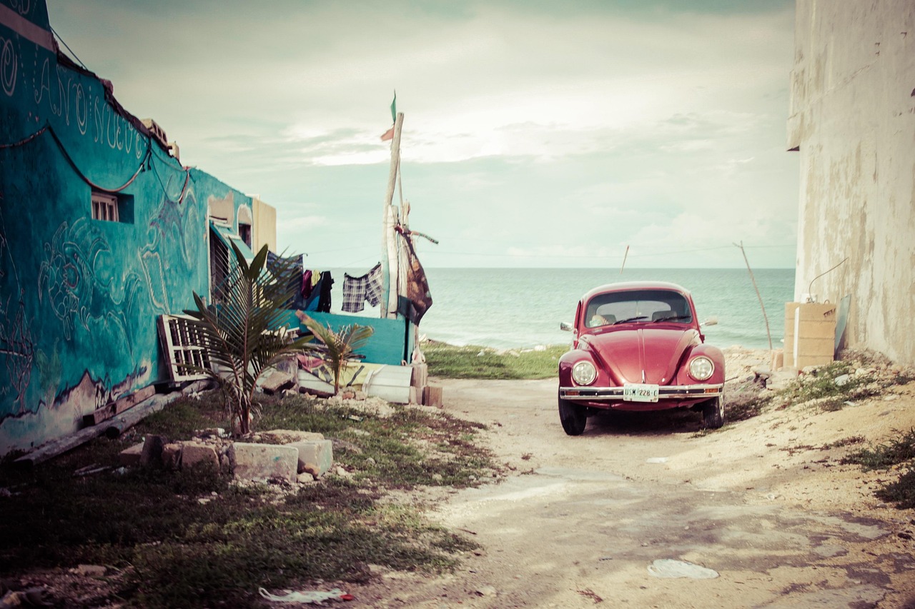 car, volkswagen, old, beetle, mexico, vehicle, vw beetle, red car, automobile, car wallpapers, automotive, transportation, parked car